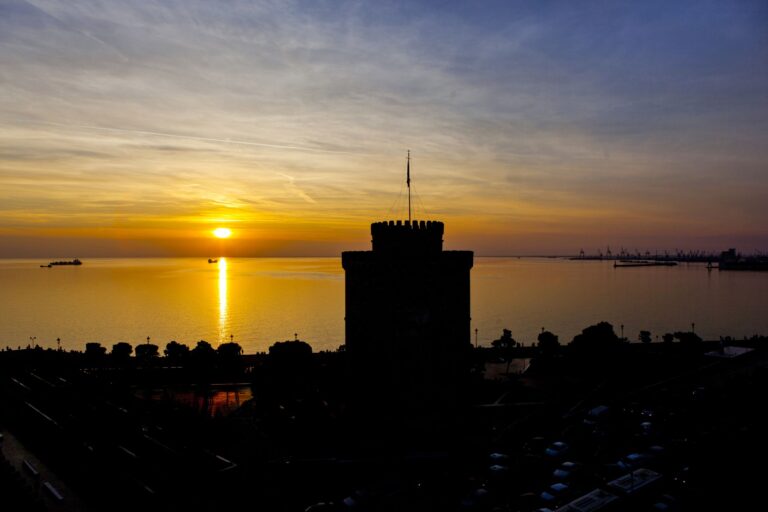 White Tower waterfront landmark Thessaloniki Central Macedonia Greece