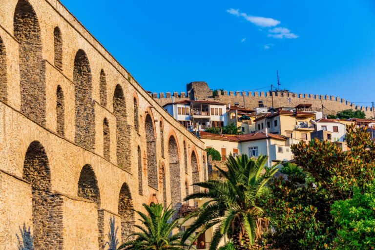 Kavala Kamares aqueduct Kavala Macedonia Greece