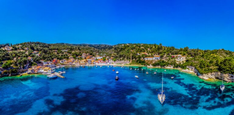 Loggos village Paxos Ionian Islands Greece
