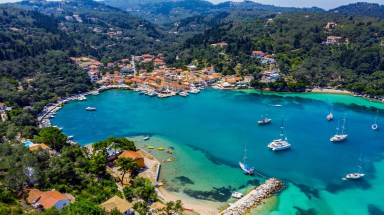 Lakka village Paxos Ionian Islands Greece