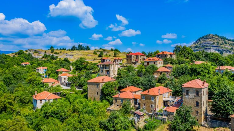 Dilofo village settlement Kozani Western Macedonia Greece