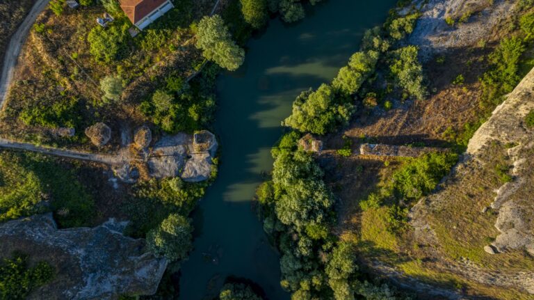 Pasa bridge traditional stone bridge Grevena Western Macedonia Greece