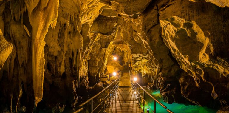 Dragon cave natural landmark Kastoria Western Macedonia Greece
