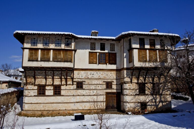Poulkos mansion traditional architecture Siatista Kozani Western Macedonia Greece